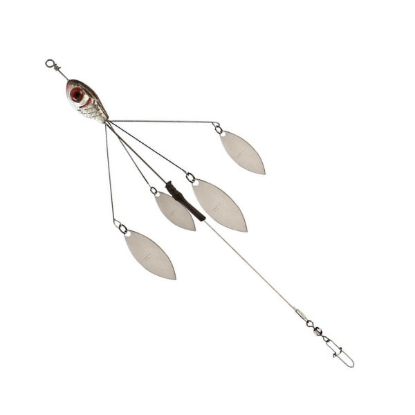 A Rig fishing setup used by Lake Texoma fishing guides for striped bass and freshwater fishing